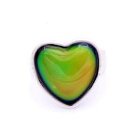 Glas Perle Zink Legierung Finger Ring, Zinklegierung, mit Glasstein, Herz, antik silberfarben plattiert, unisex & verschiedene Größen vorhanden, frei von Blei & Kadmium, Größe:6-8, verkauft von PC
