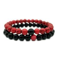 Black Agate Bracelet, with Pinus koraiensis & Unisex & radiation protection, 8mm Approx 7 Inch 