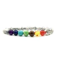 Lava Bracelet, with Gemstone & Zinc Alloy, antique silver color plated & Unisex & anti-fatigue, 8mm Approx 7 Inch 
