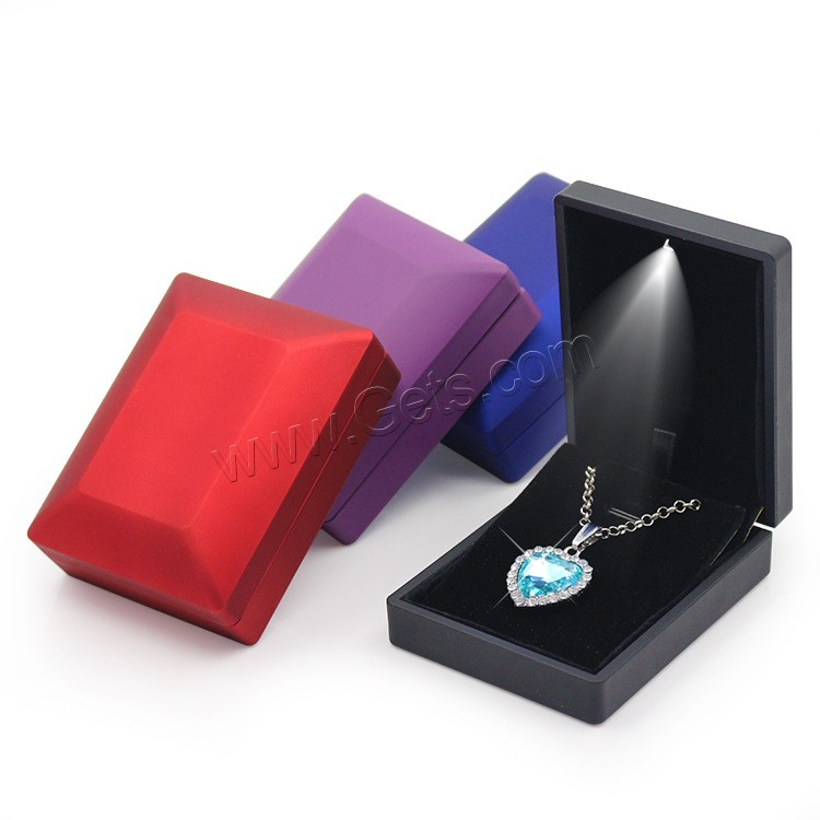 Velvet Jewelry Set Box, Rubber, with Velveteen, painted, different styles for choice, more colors for choice, Sold By PC