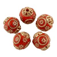 Indonesia Beads, with Zinc Alloy, gold color plated Approx 1mm 