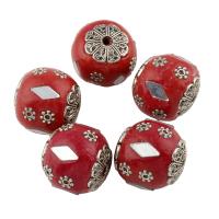 Indonesia Beads, with Zinc Alloy, antique silver color plated Approx 2mm 