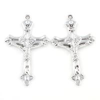 Stainless Steel Cross Pendants, Crucifix Cross, original color Approx 1mm 