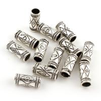 Zinc Alloy Tube Beads, antique silver color plated, lead & cadmium free Approx 4mm 