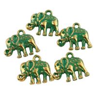 Stainless Steel Animal Pendants, Elephant, gold color plated, enamel Approx 1mm 