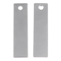 Stainless Steel Tag, Rectangle, laser pattern, original color Approx 2.5mm 