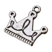 Zinc Alloy Crown Pendants, antique silver color plated Approx 2mm 
