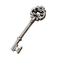 Подвеска- ключ из цинкового сплава , цинковый сплав, Ключ, плакированный цветом под старое серебро продается PC