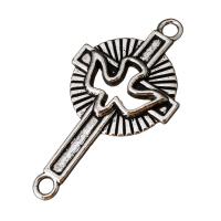 Zinc Alloy Charm Connector, antique silver color plated, 1/1 loop Approx 2mm 