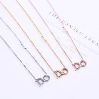 Stainless Steel Jewelry Necklace, with 1.57inch extender chain, plated, oval chain & for woman & with rhinestone Approx 16.5 Inch 