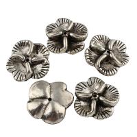 CCB Plastic Beads, Copper Coated Plastic, Flower, platinum color plated, blacken Approx 1mm 