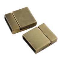 Fermoir magnétique en alliage de zinc, rectangle, Plaqué de couleur de bronze antique, sans plomb et cadmium Environ Vendu par PC