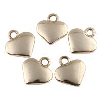 Zinc Alloy Heart Pendants, Flat Heart, light gold color plated, lead & cadmium free Approx 3mm 