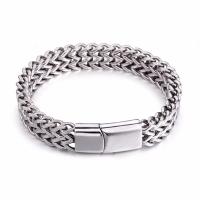 Titanium Steel Bracelet, wheat chain & for man, original color 