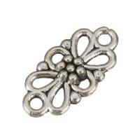 Flower Zinc Alloy Connector, antique silver color plated, 1/1 loop Approx 1mm 