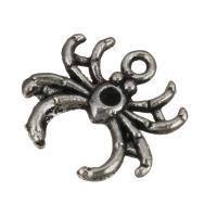 Zinc Alloy Animal Pendants, Spider, antique silver color plated Approx 2mm 