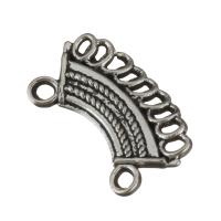Zinc Alloy Charm Connector, antique silver color plated, with loop & 1/1 loop Approx 2mm 