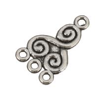 Zinc Alloy Charm Connector, antique silver color plated, 1/3 loop Approx 2mm 