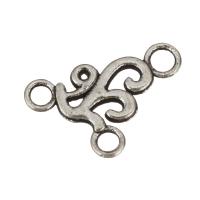 Zinc Alloy Charm Connector, antique silver color plated, 1/2 loop Approx 3mm 