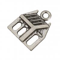 Zinc Alloy Jewelry Pendants, House, antique silver color plated Approx 2mm 