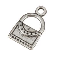 Zinc Alloy Lock Pendants, antique silver color plated Approx 2mm 