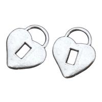 Zinc Alloy Heart Pendants, silver color plated Approx 6mm 