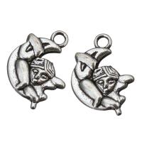 Character Shaped Zinc Alloy Pendants, antique silver color plated Approx 3mm 