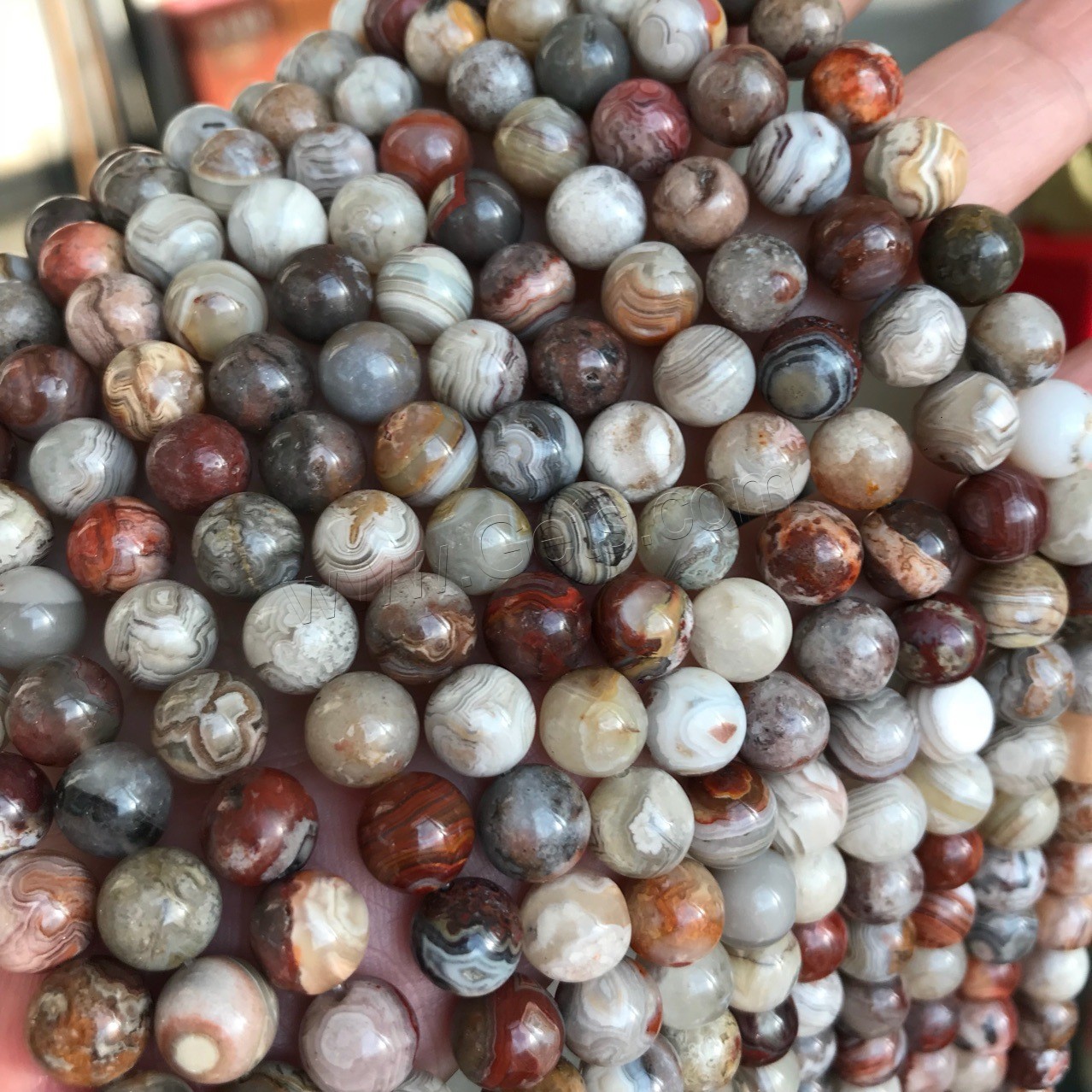 Mexican Agate Beads, different size for choice, Length:Approx 15 Inch, Sold By Strand