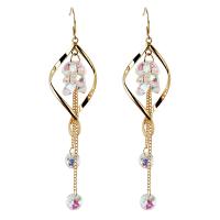 Zinc Alloy Drop Earring, with Crystal, plated, for woman 