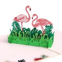 Paper 3D Greeting Card, Bird, handmade, with envelope & 3D effect & hollow 