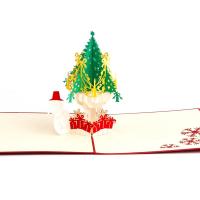 бумага 3D открытка, Рождественская елка, Связанный вручную, с конвертом & 3D-эффект продается PC