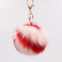 Plush Key Chain, with Iron, gold color plated, cute 100mm 