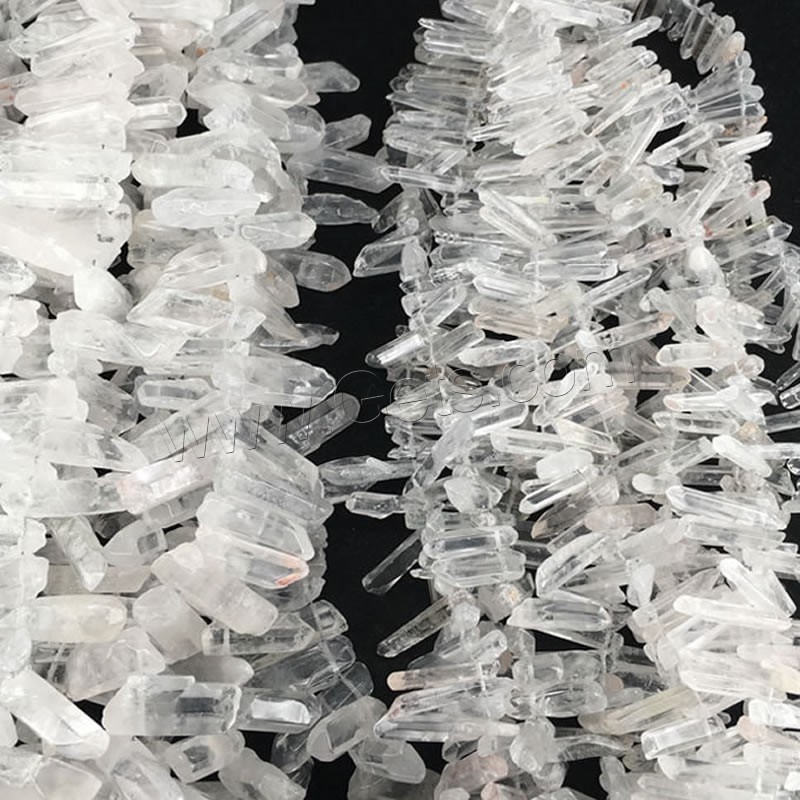 Cristal clair naturel, quartz clair, pepite, normes différentes pour le choix, Trou:Environ 1mm, Longueur:Environ 14.9 pouce, Vendu par brin