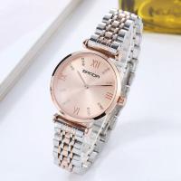 SANDA® Women Jewelry Watch, Zinc Alloy, with zinc alloy dial & Glass, Chinese movement, rose gold color plated, for woman lead & cadmium free Approx 8 Inch 
