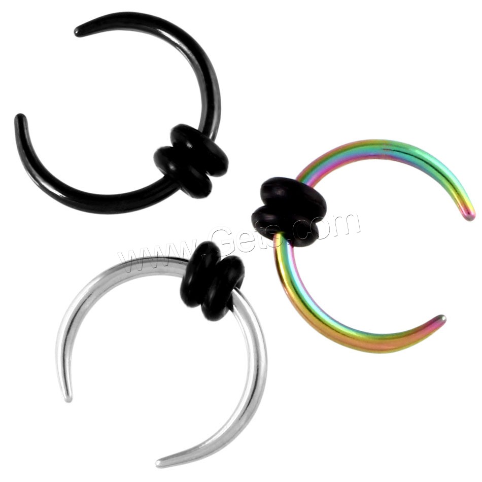 Stainless Steel Circular Barbell, plated, Unisex & different size for choice, more colors for choice, Sold By PC