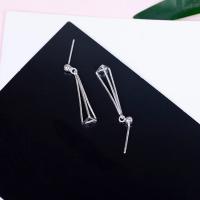 Sterling Silver Drop Earring, 925 Sterling Silver, Triangle, for woman & hollow 