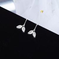925 Sterling Silver Earring, Leaf, for woman 