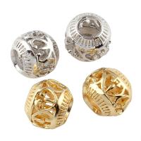 Hollow Brass Beads, plated nickel, lead & cadmium free Approx 4mm 