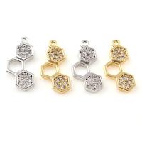Cubic Zirconia Micro Pave Brass Pendant, plated, micro pave cubic zirconia nickel, lead & cadmium free Approx 1mm 