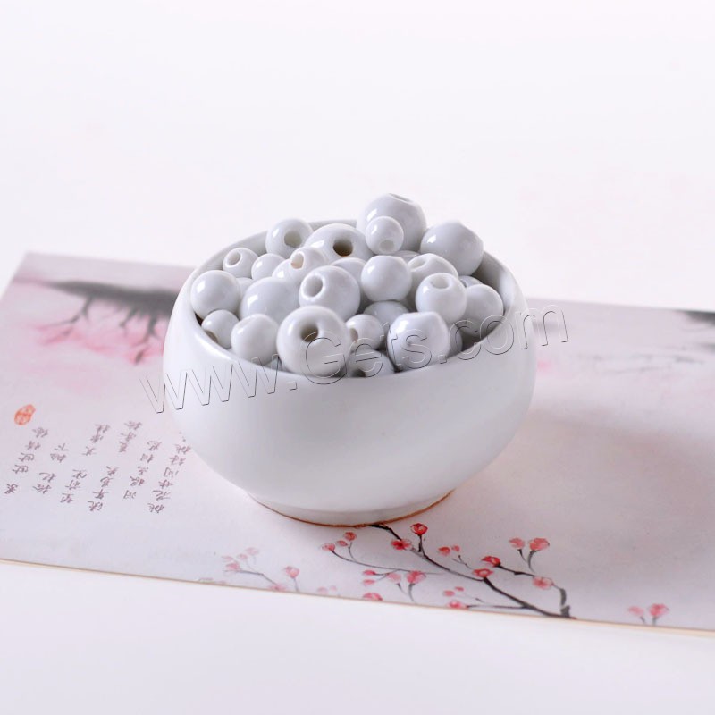 Porcelain Beads, Drum, different size for choice, Hole:Approx 2.8mm, 50PCs/Bag, Sold By Bag