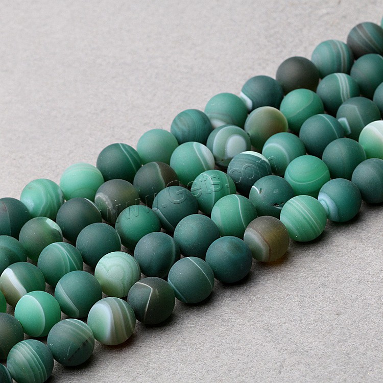 Natural Green Agate Beads, different size for choice & frosted, Length:Approx 15 Inch, Sold By Strand