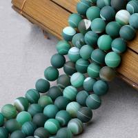 Natural Green Agate Beads & frosted Approx 15 Inch 
