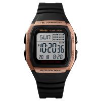 SKmei® Reloj para hombre, Cuero de PU, con plástico ABS, ajustable & LED & luminoso, más colores para la opción, 39x38x13mm, 18mm, longitud:aproximado 9.5 Inch, Vendido por UD