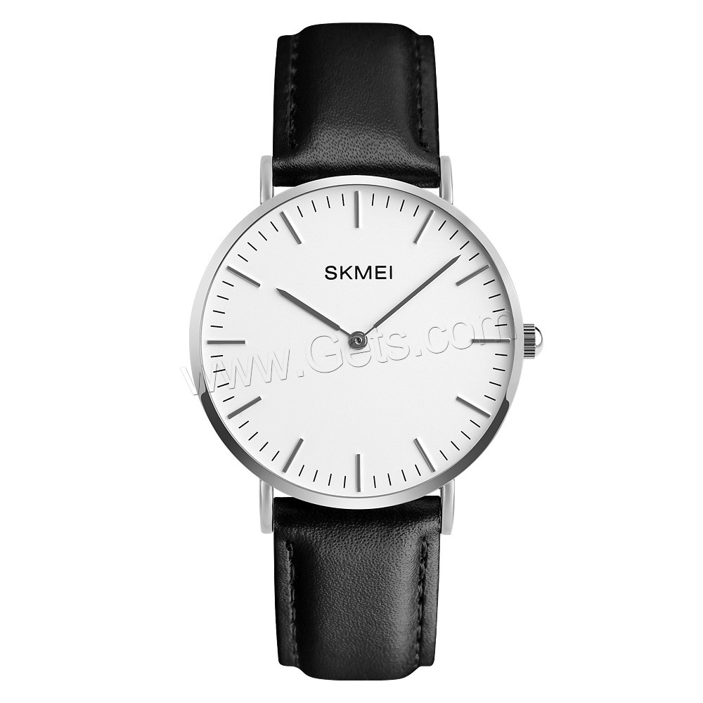 SKmei® Men Jewelry Watch, Cowhide, with zinc alloy dial & Glass, plated, adjustable & different styles for choice, more colors for choice, Sold By PC