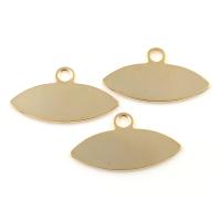 Brass Jewelry Pendants, Olive, real gold plated, nickel, lead & cadmium free Approx 2.5mm 