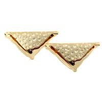 Brass Jewelry Pendants, Triangle, real gold plated, nickel, lead & cadmium free Approx 1mm 