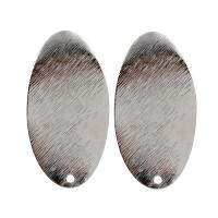 Brass Earring Drop Component, Flat Oval, platinum plated, nickel, lead & cadmium free Approx 2mm 