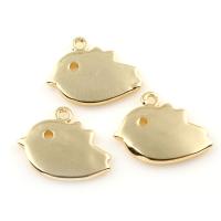 Animal Brass Pendants, Bird, real gold plated, nickel, lead & cadmium free Approx 1mm 