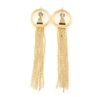 Brass Tassel Pendant, real gold plated, ball chain & with cubic zirconia, nickel, lead & cadmium free Approx 1mm 