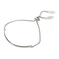 Stainless Steel Charm Bracelet, Leaf, adjustable & box chain & for woman, original color Approx 7 Inch 